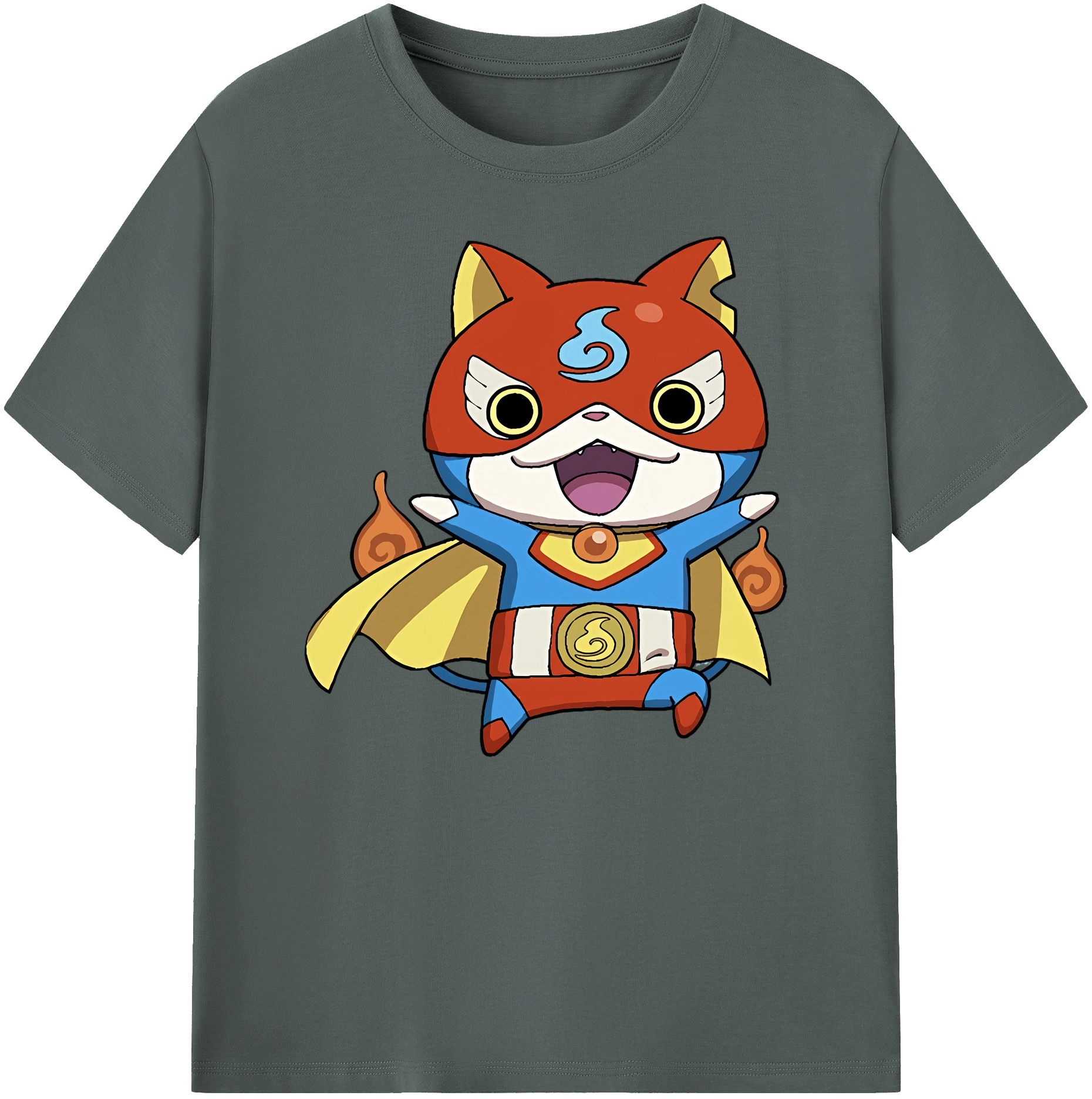 （画像用） 妖怪ウォッチ Yo-kai Watch 綿100％ メンズ半袖Tシャツ｜肌触りやわらか＆通気性
